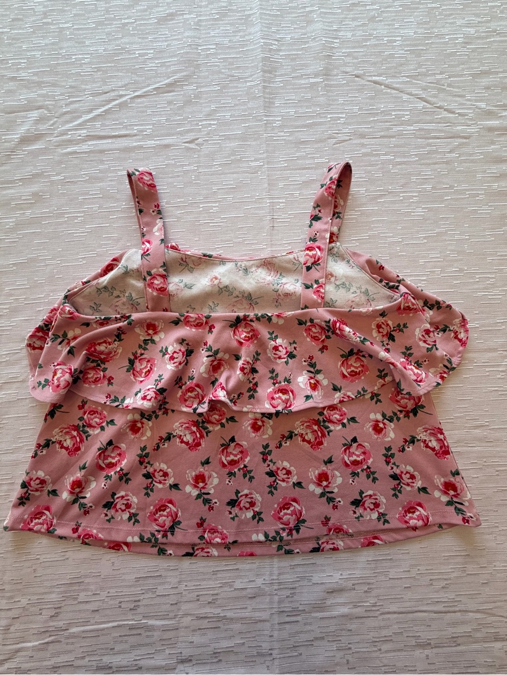 Divided H&M Women’s Pink Floral Ruffle Camisole size M - Picture 5 of 8